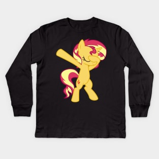 Sunset Shimmer Dabbing Kids Long Sleeve T-Shirt